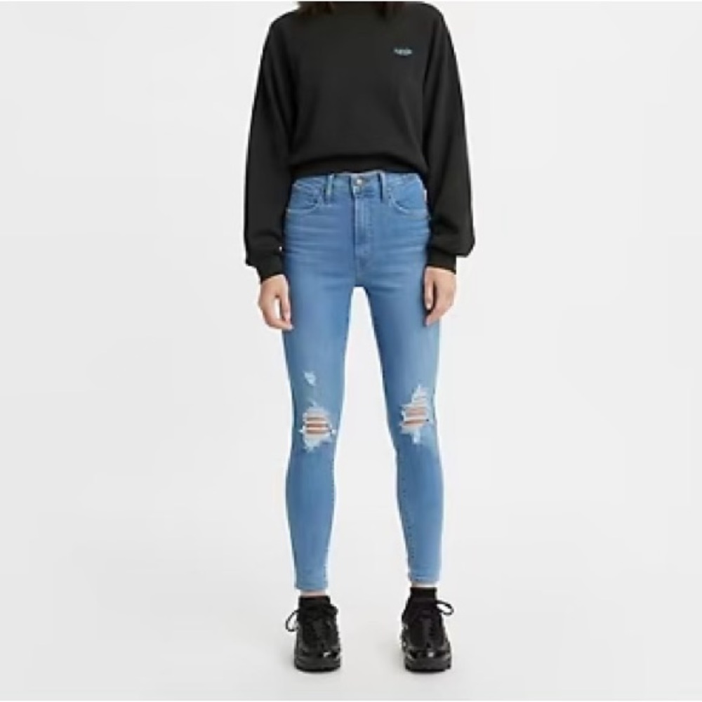 Levi’s > high waisted skinny distressed jeans